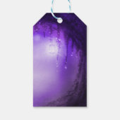パープルエンチャントフォレストファンタジー結婚式の引き出物 ギフトタグ (裏面)