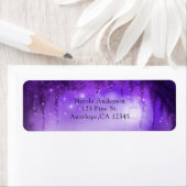 パープルエンチャントフォレストファンタジー結婚式招待状 ラベル (インサイチュ)