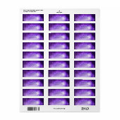 パープルエンチャントフォレストファンタジー結婚式招待状 ラベル (フルシート)