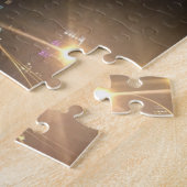 パープルエンパイアステート建物NYCニューヨーク ジグソーパズル (側面)