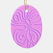 パープルエンボス"レインボー"フルタフライ セラミックオーナメント (裏面)