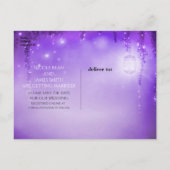 パープルエンchanted Forest ウェディングセーブザデート 案内ポストカード (裏面)