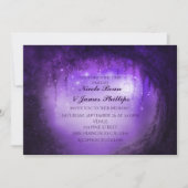 パープルエンchanted Forest Tree Fantasy インビテーション (正面)