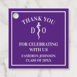 パープルオステオパシー医科学校卒業パーティー フェイバータグ