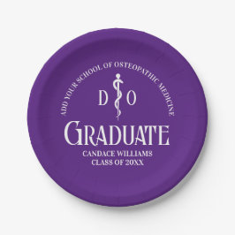 パープルオステオパシー医科学校卒業パーティー ペーパープレート