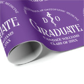 パープルオステオパシー医科学校卒業パーティー ラッピングペーパー (ロールコーナー)