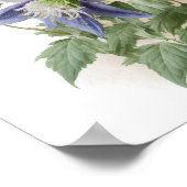 パープルオダマキ(植物)フラワーズアートプリントポスター ポスター (角)