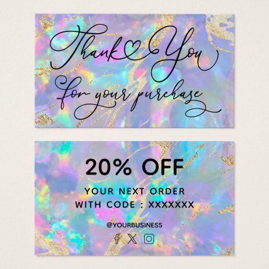 パープルオパールのご購入ありがとうございます (正面&裏面)