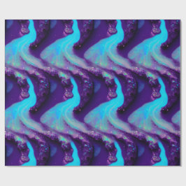 パープルオパールドリームラッピング紙抽象芸術結晶 ラッピングペーパー