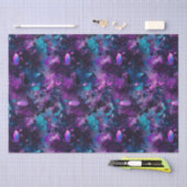 パープルオパール水ティッシュペーパー抽象芸術結晶 薄葉紙 (クラフト)