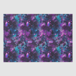 パープルオパール水ティッシュペーパー抽象芸術結晶 薄葉紙