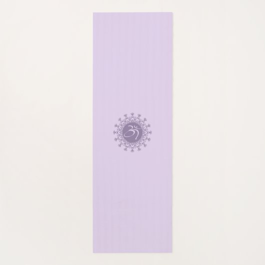 パープルオムとマンダラ保ーが落ち着いて息を吸う ヨガマット (裏面)