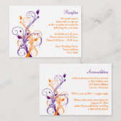 パープルオランホワイトフローラ披露宴エンクロージャカード エンクロージャーカード (正面/裏面)