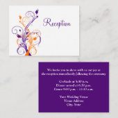 パープルオランホワイトフローラ披露宴エンクロージャカード エンクロージャーカード (正面/裏面)