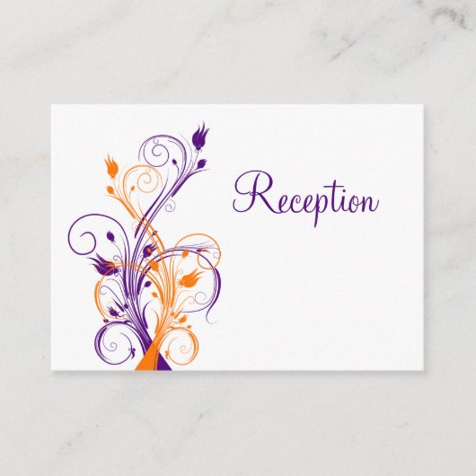 パープルオランホワイトフローラ披露宴エンクロージャカード エンクロージャーカード (正面)