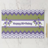 パープルオリーブとダークオリーブ紙ランチョンマット ペーパーパッド (インサイチュ)