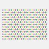 パープルオレンジイエローマルディガーテーマ ラッピングペーパーシート (正面)