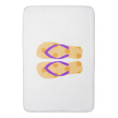 パープルオレンジサマービーチビーチサンダルバスマット バスマット (正面縦)