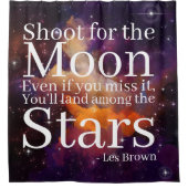 パープルオレンジネブラ感動的引用文 シャワーカーテン (正面)