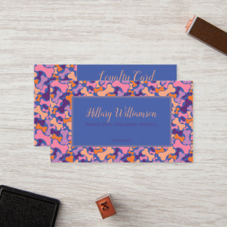 パープルオレンジピンクドッグボーンペットグルーミングサービスL ロイヤリティカード