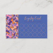 パープルオレンジピンクドッグボーンペットグルーミングサービスL ロイヤリティカード (裏面)