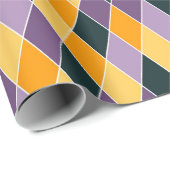 パープルオレンジブラックはっきりしたおもしろい秋ギフト ラッピングペーパー (ロールコーナー)