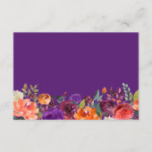 パープルオレンジブルゴーニュ結婚フローラ詳細 エンクロージャーカード (裏面)