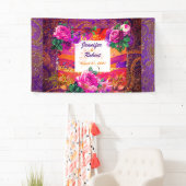 パープルオレンジペイズリーフローラ 横断幕 (インサイチュ)