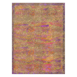 パープルオレンジペイズリー金ゴールドダマスクウェディング テーブルクロス