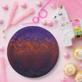 パープルオレンジホライセン紙プレート ペーパープレート (パーティー)