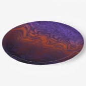 パープルオレンジホライセン紙プレート ペーパープレート (アングル)