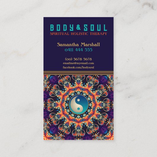 パープルオレンジマンダライースタンインヤンニューエイジ 名刺 (裏面)