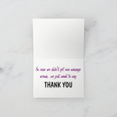 パープルオレンジ多言語ワードクラウドタイポグラフィ サンキューカード (内部)