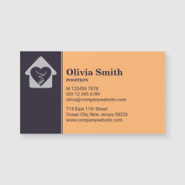 パープルオレンジ看護師ホームケア事業カードマグネット