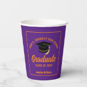 パープルオレンジ科カスタム卒業パーティー 紙コップ (裏面)