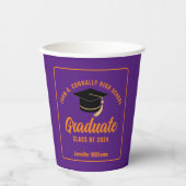 パープルオレンジ科カスタム卒業パーティー 紙コップ (正面)