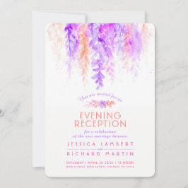 パープルオレンジ結婚の夕べ披露宴招待状 招待状