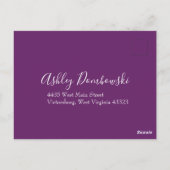 パープルオレンジ結婚バラ春 ポストカード (裏面)