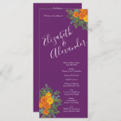 パープルオレンジ結婚バラ春 メニュー (正面/裏面)