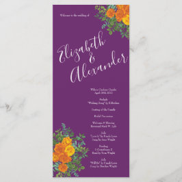 パープルオレンジ結婚バラ春 メニュー