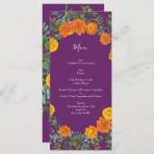 パープルオレンジ結婚バラ春 メニュー (正面/裏面)