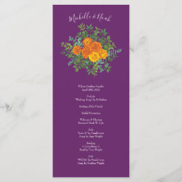 パープルオレンジ結婚バラ春 メニュー