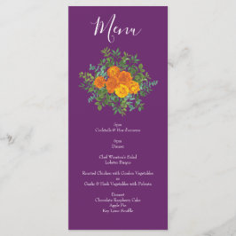 パープルオレンジ結婚バラ春 メニュー