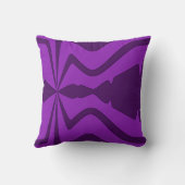 パープルオンパープル抽象芸術サウンドウェーブデザイン クッション (裏面)