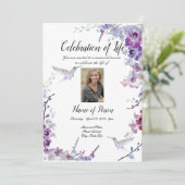 パープルオーキズハミングバード招待状 招待状 (スタンド正面)