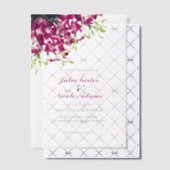 パープルオーキズフローラ植物写真結婚ズ ベラム紙招待状 (オフセット (招待状))