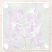 パープルオーキッズカウアイハワイ ガラスコースター (裏面)