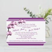 パープルオーキッドとストライプ 招待状 (スタンド正面)