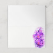 パープルオーキッドウォーターカラーアートゲスト座席表 プレイスカード (外部開封)