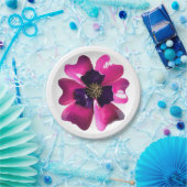 パープルオーキッドエキゾチック花サマー庭園の結婚式 ペーパープレート (パーティー)